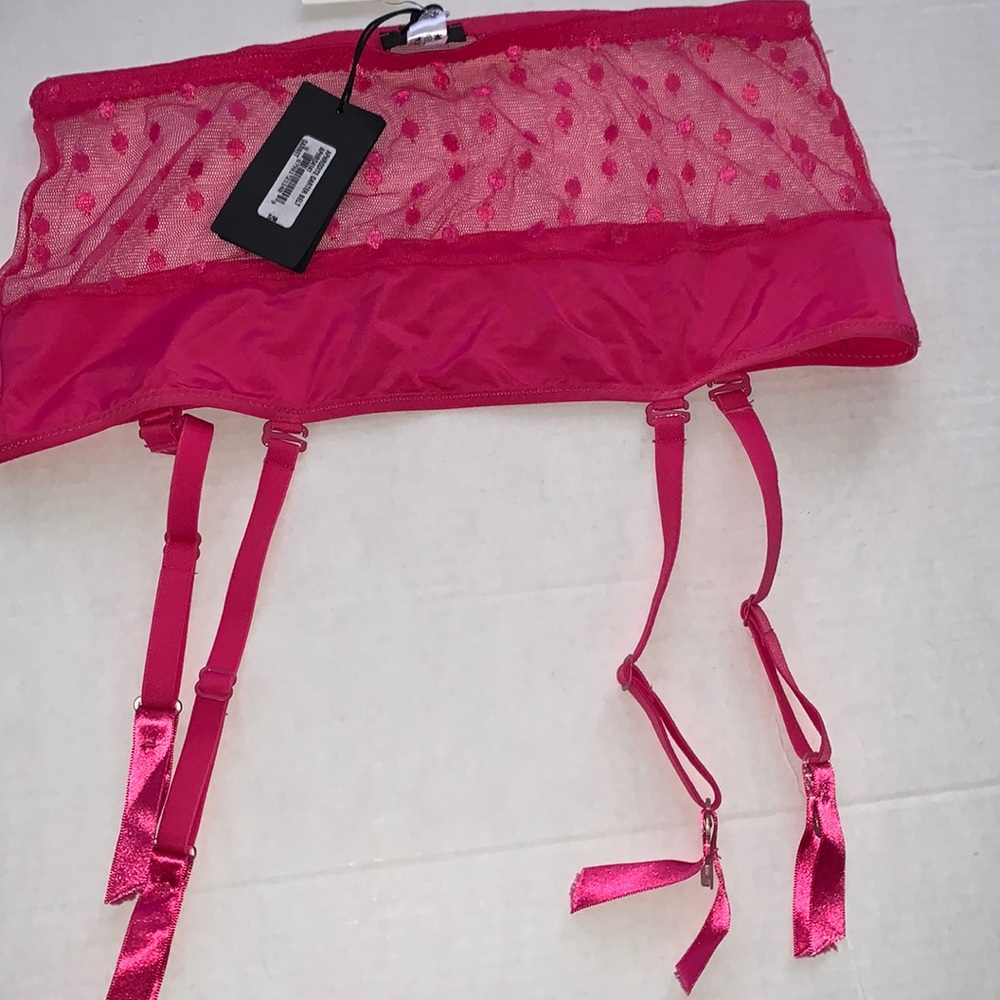 Cosabella Lusso Garter Belt Pink Dotted Size S/M
